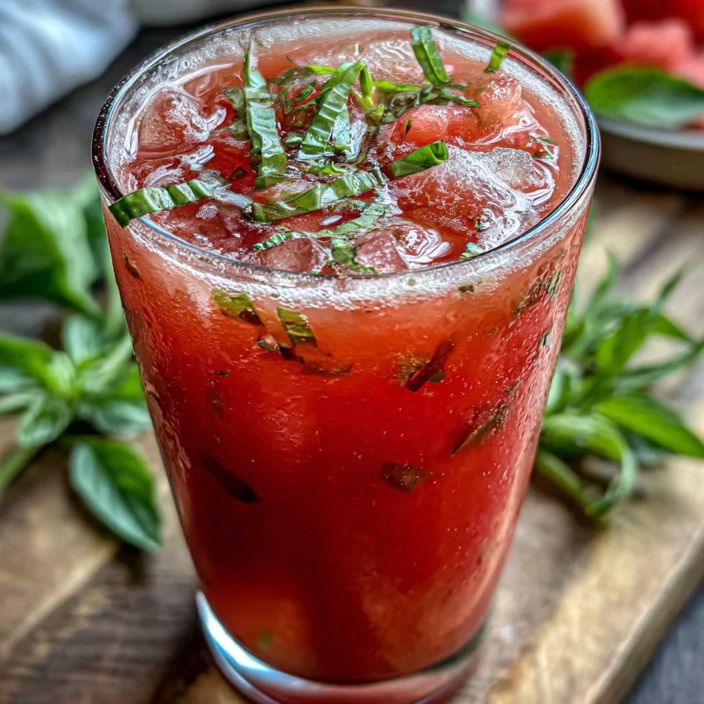 Watermelon-Basil Agua Fresca