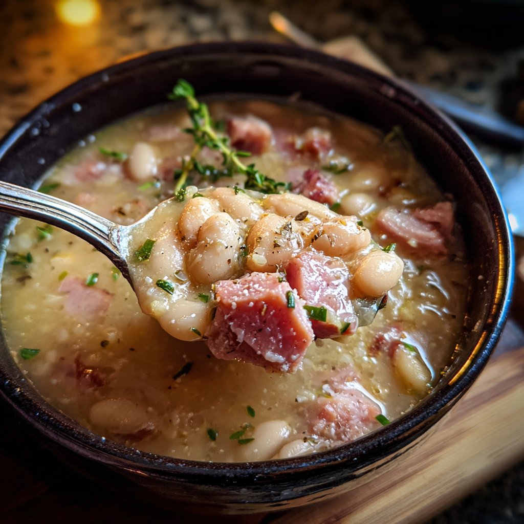 Ham and Bean Soup with Fresh Thyme