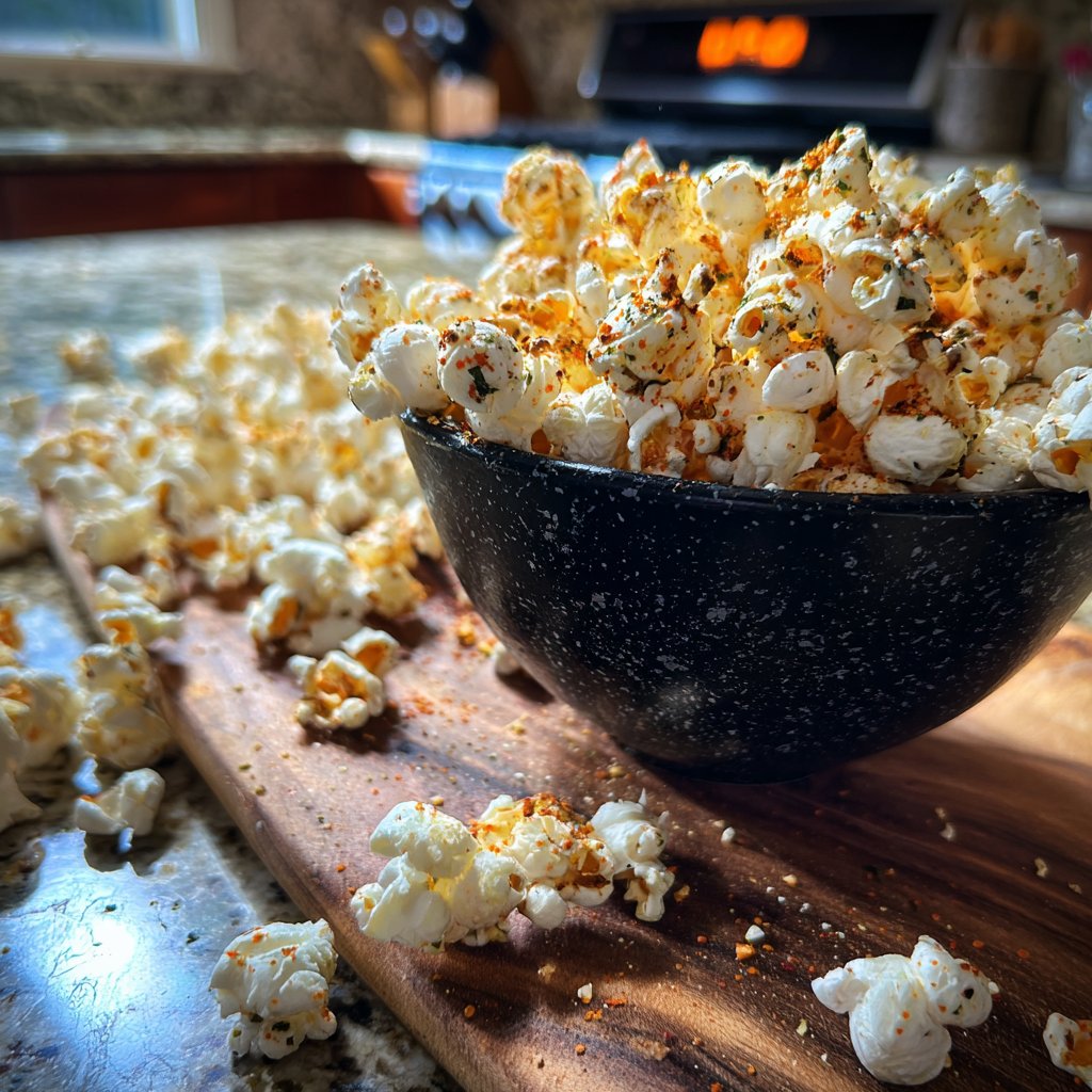 Spicy Tomato Basil Popcorn