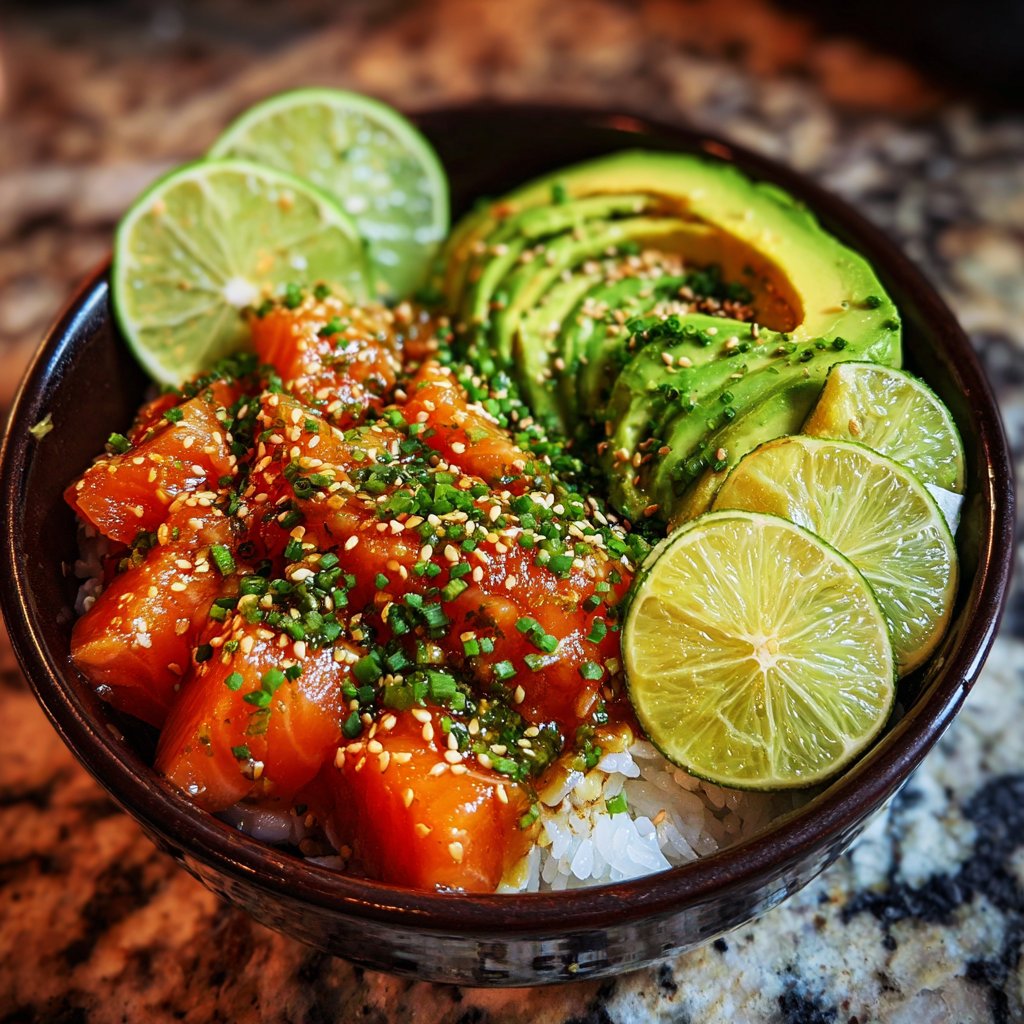 Chili Lime Salmon Poke Bowl