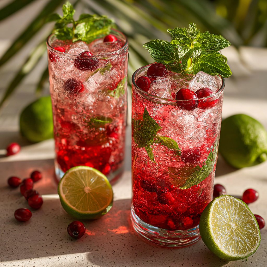 Cranberry Mojito Mocktail
