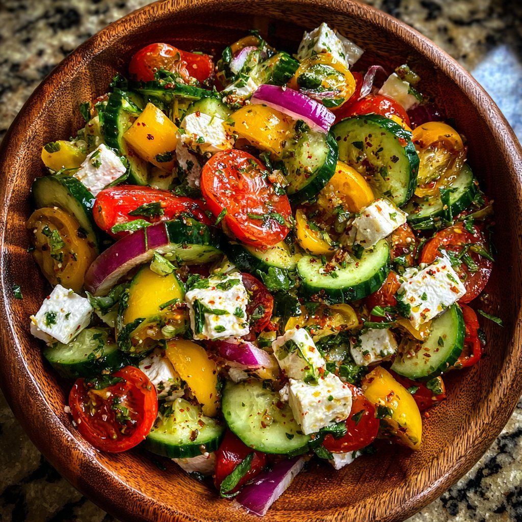 Summer Cucumber Feta Toss